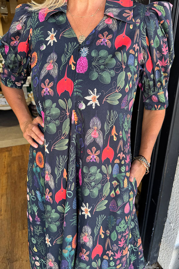 Casual Puff Sleeve Dress