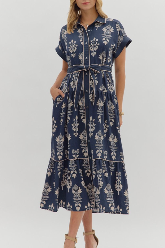 Faux Roll-Up Sleeve Band Dress