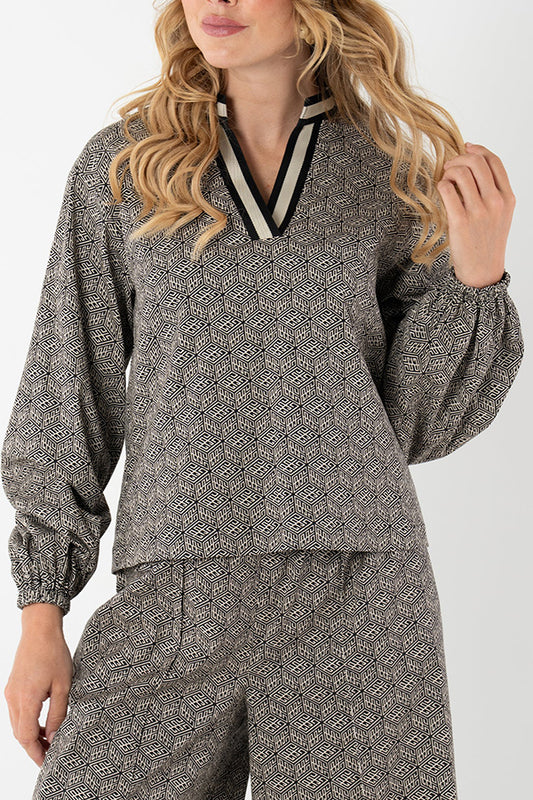 Tonal Monogram Black Top