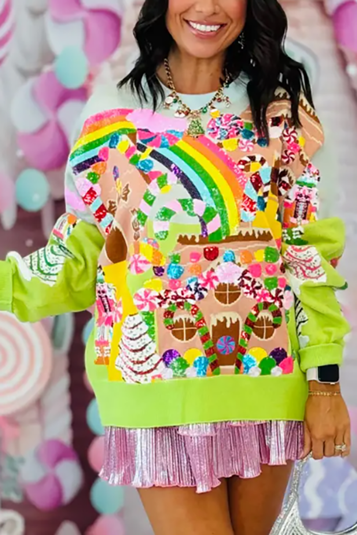 Christmas Candyland Knit Sweater
