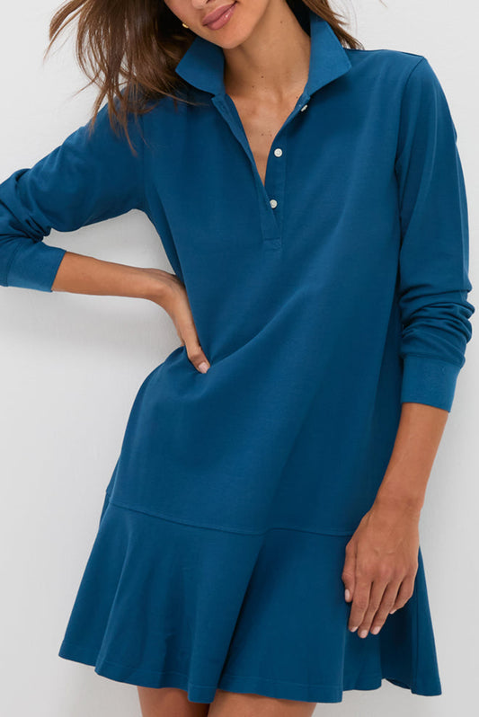 Casual Ruffles Hem Dress