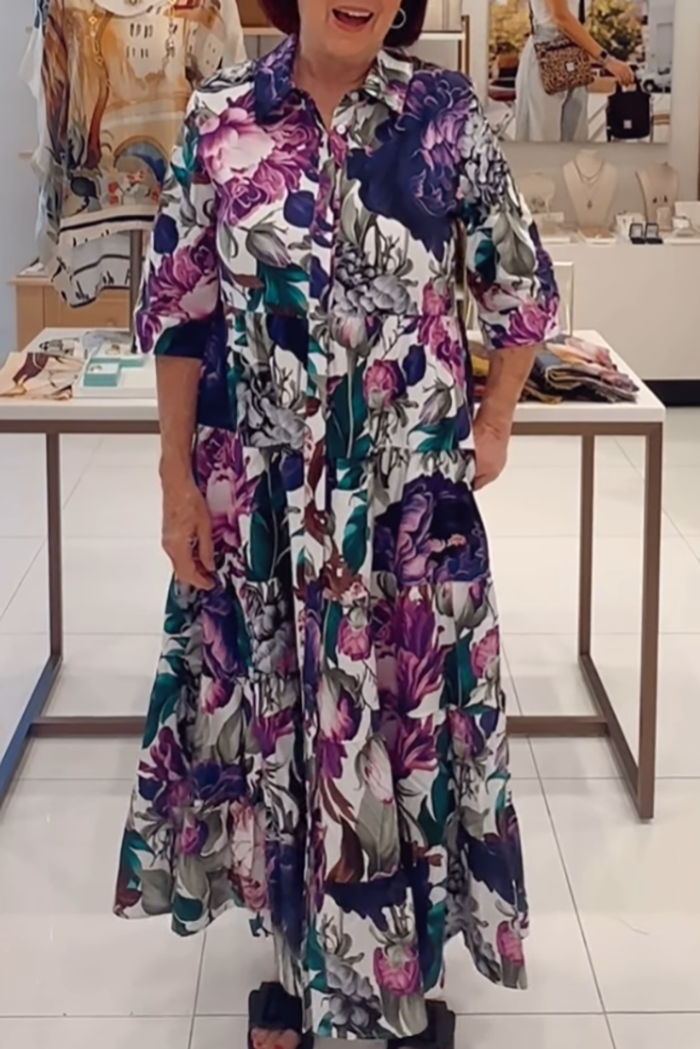 Bold Floral Maxi Dress