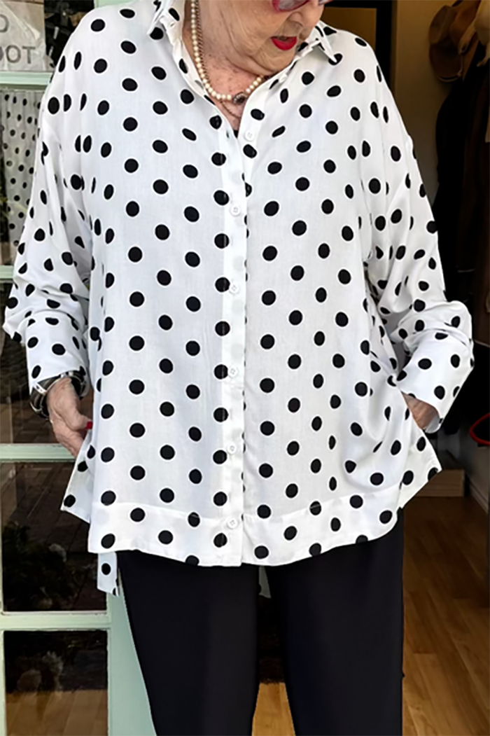 Big Spot High Low Shirt