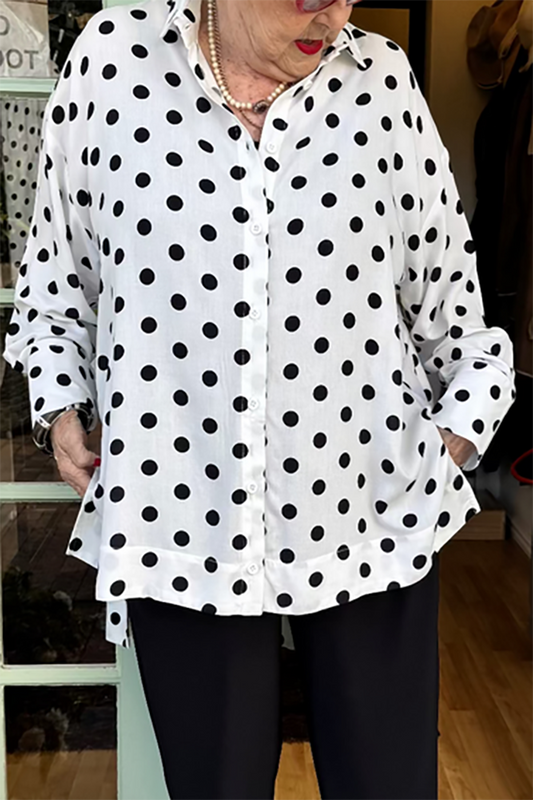 Big Spot High Low Shirt