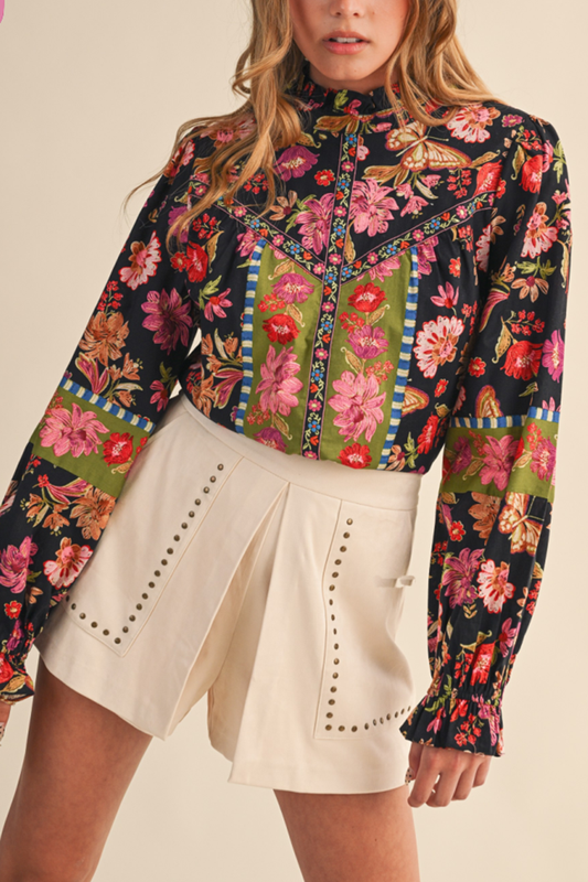 Casual Flolar Pattern Top