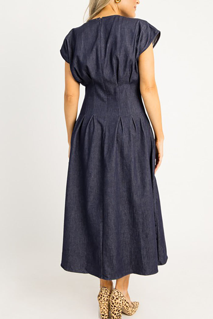 Casual Pocket Denim Dress