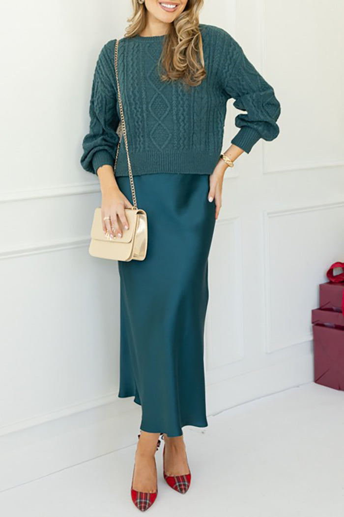 Holiday A-Line Midi Skirt