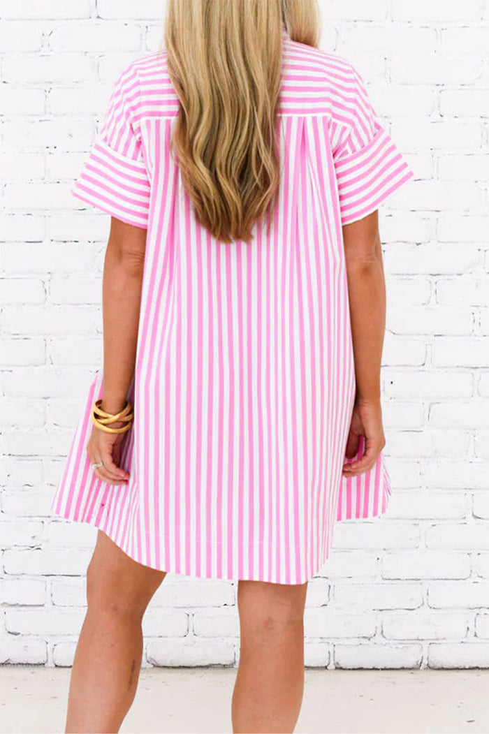 Versatile Pocket Shirt Dress