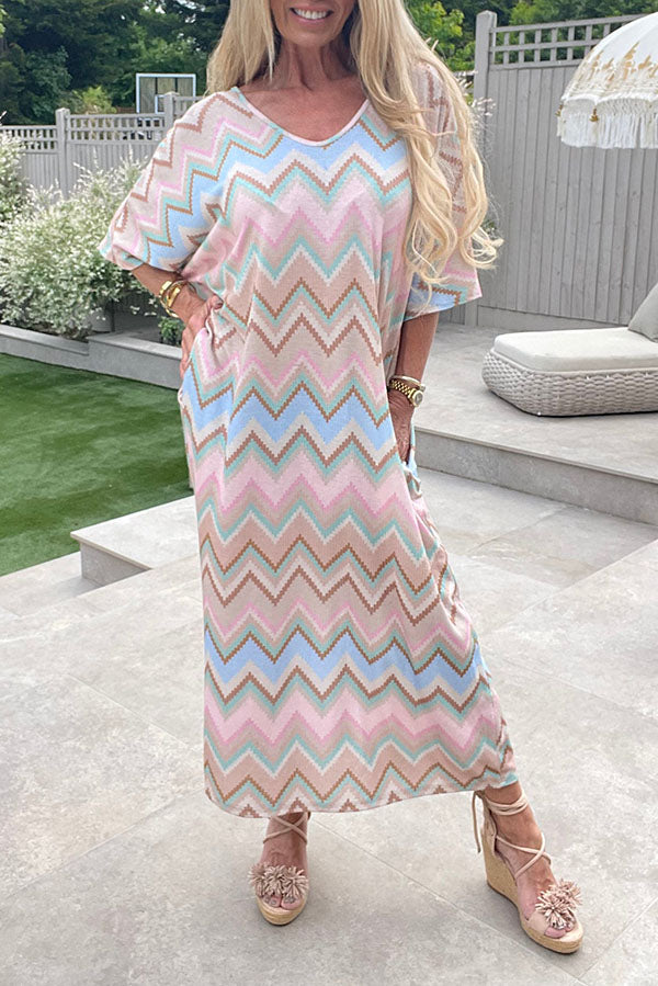 Colorful Striped Pocket Dress