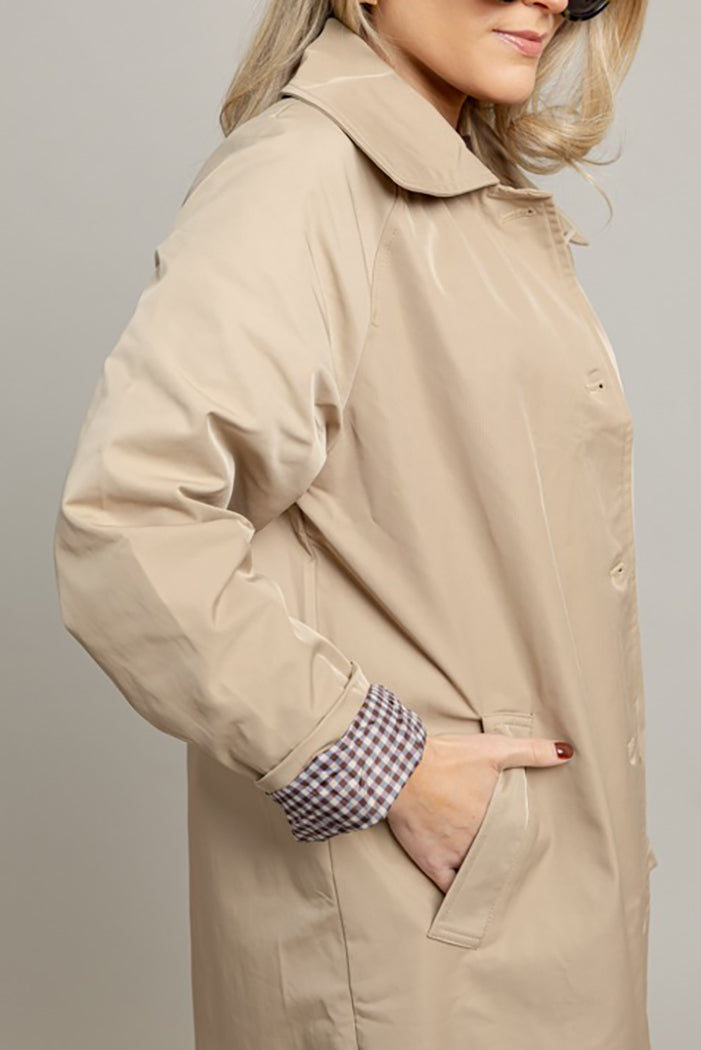 Classic  Button-Front Pocket Trench Coat