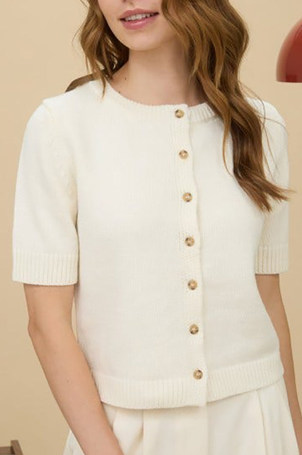 Casual Short Sleeves Cardigan