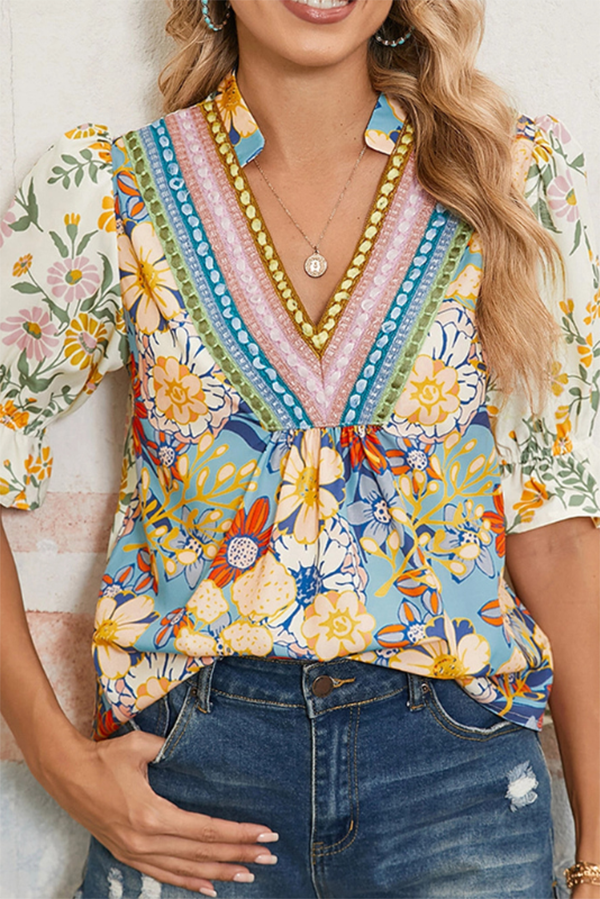 Boho Floral Crochet Top