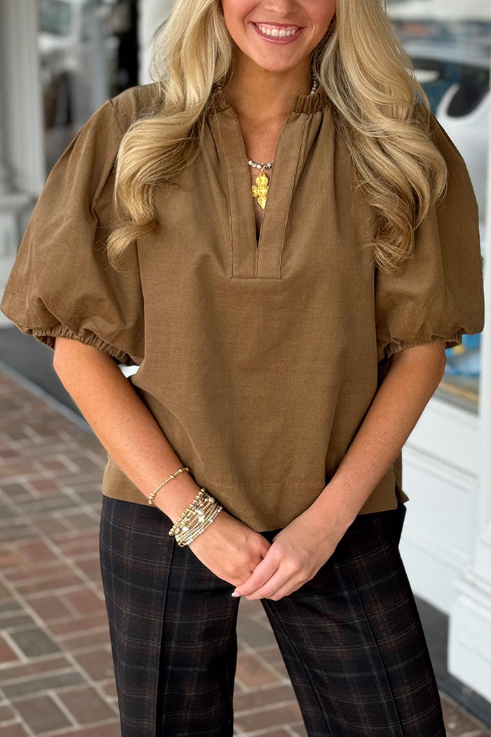 Casual Puff Sleeve Top