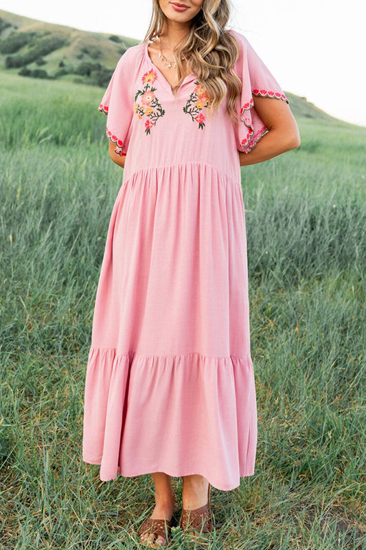 Garden Lace Ruffles Dress