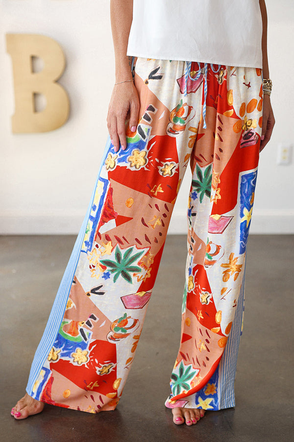 Casual Vacation Style Pocket Pants