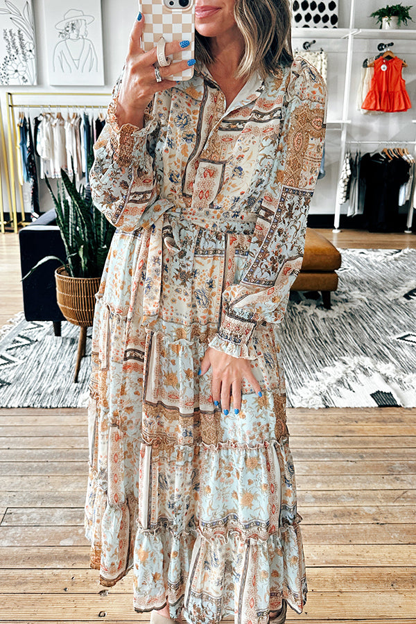 Sonnet Patch Print Dress