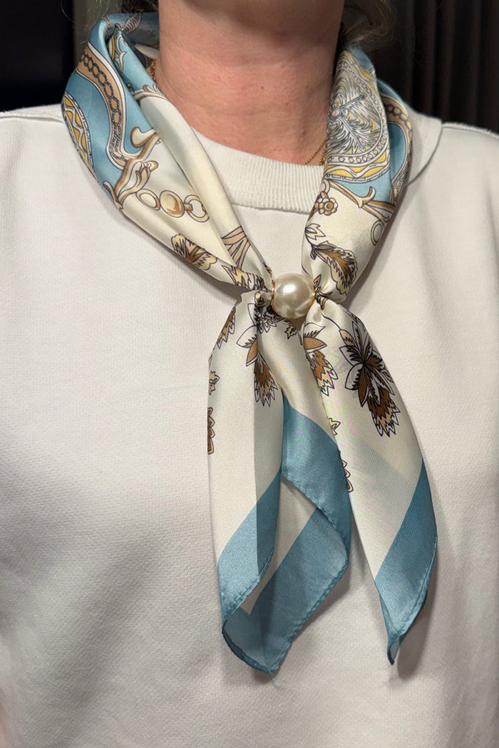 Magnetic Pearl Scarf With Ring