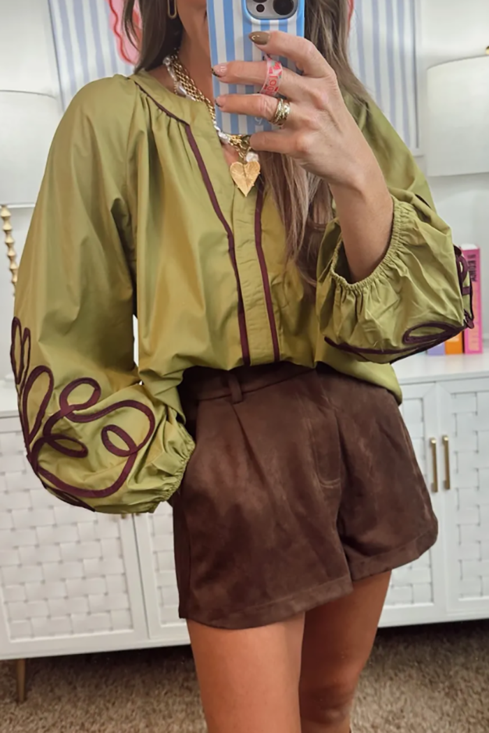 Casual Puff Sleeve Top