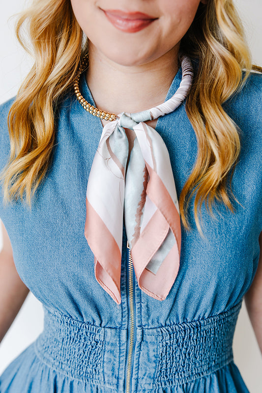 Silk Wrapped Collar Necklace
