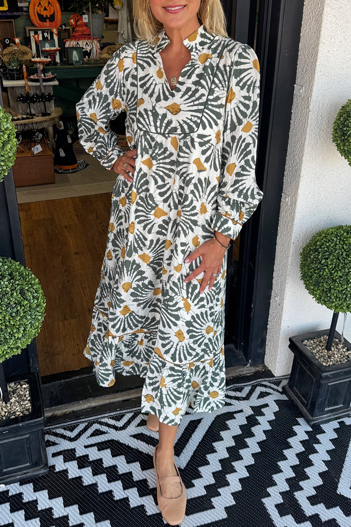 Casual Ruffles Hem Dress