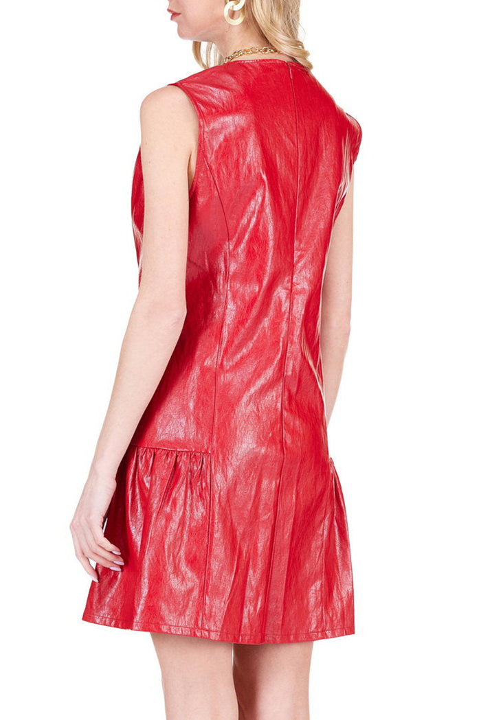 Flounced Hem Sleeveless Dress