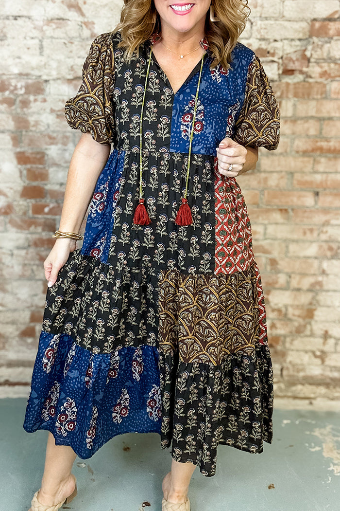 Casual Puff SLeeve Floral Dress