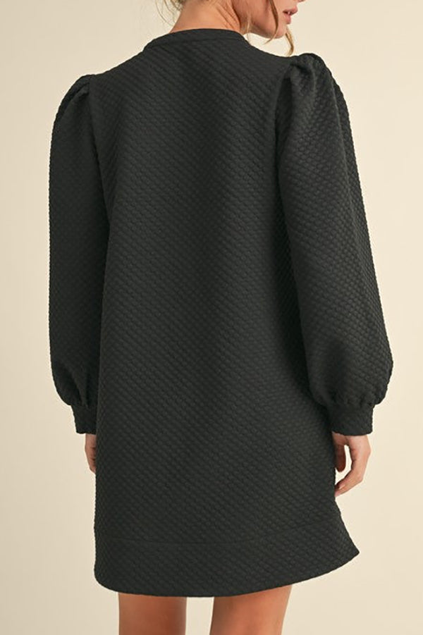 Bow Snap Buttoned Dress