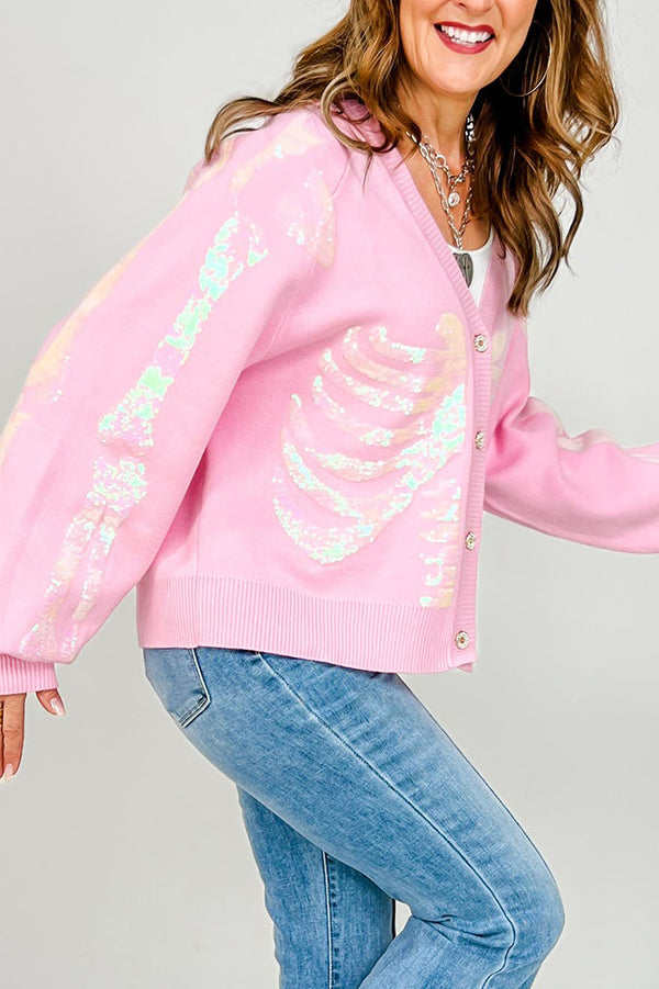 Skeleton Button-Up Cardigan