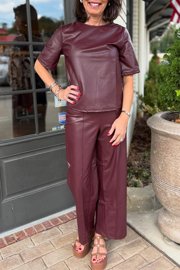 Casual Artificial Leather Set