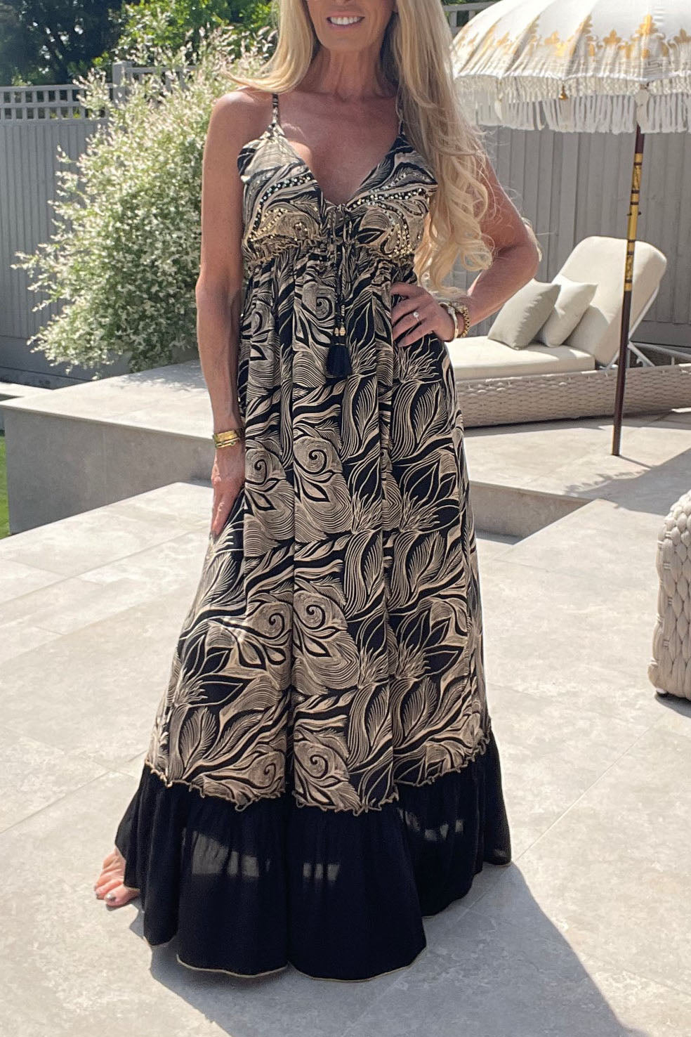 Halter Floral Maxi Dress