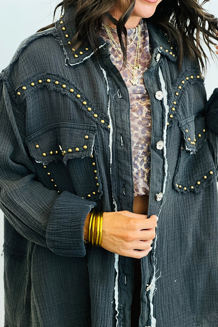 Casual Rivet decoration Shirt