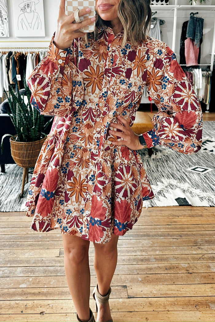 Casual Bold Floral Dress