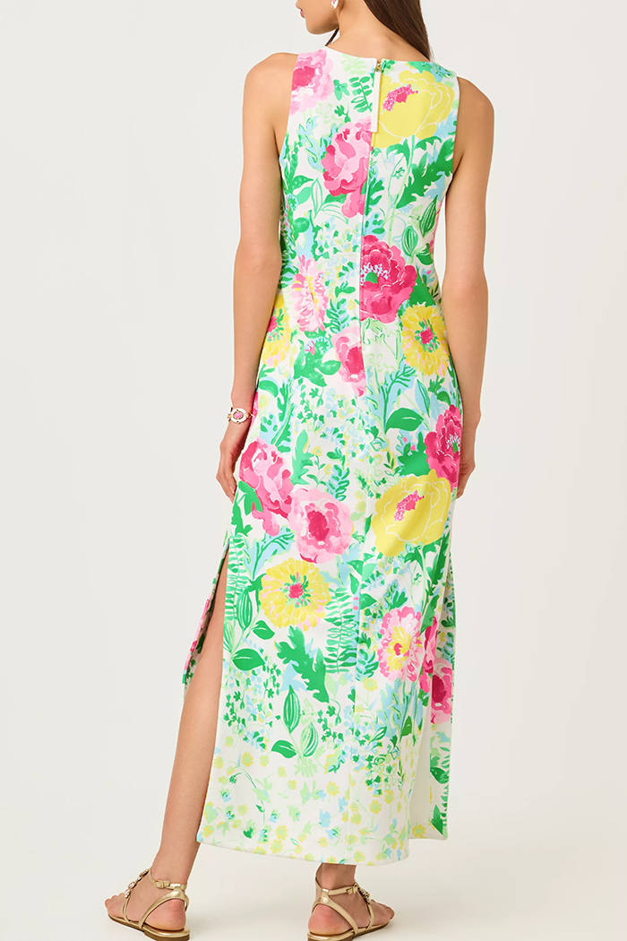 Sleeveless Floral Slit Maxi Dress