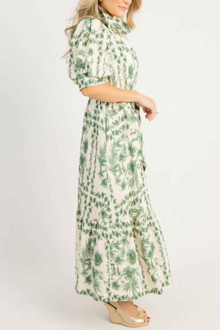 Going Green Floral Maxi Dress