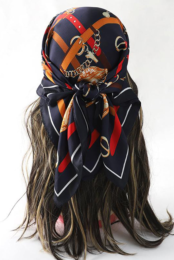 Classic Multi-Color Print Scarf