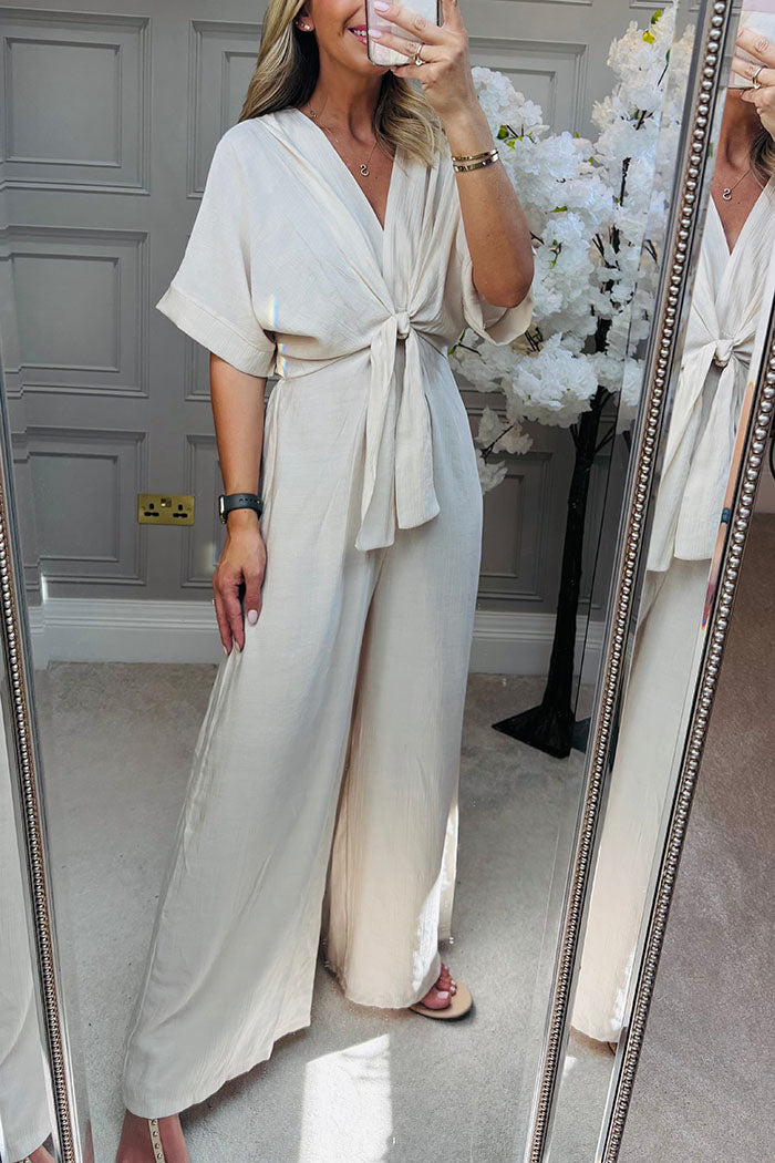 Casual Solid Color Jumpsuit