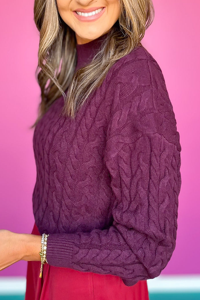 Mock Neck Knit Sweater