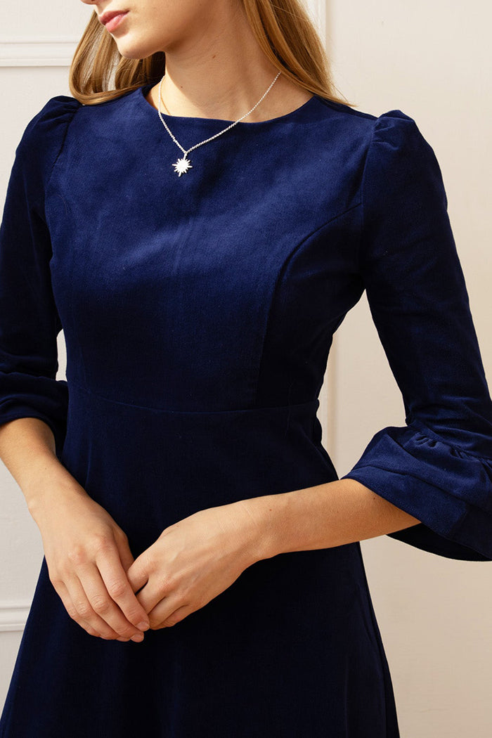 Round Neck 3/4 Sleeve Dress