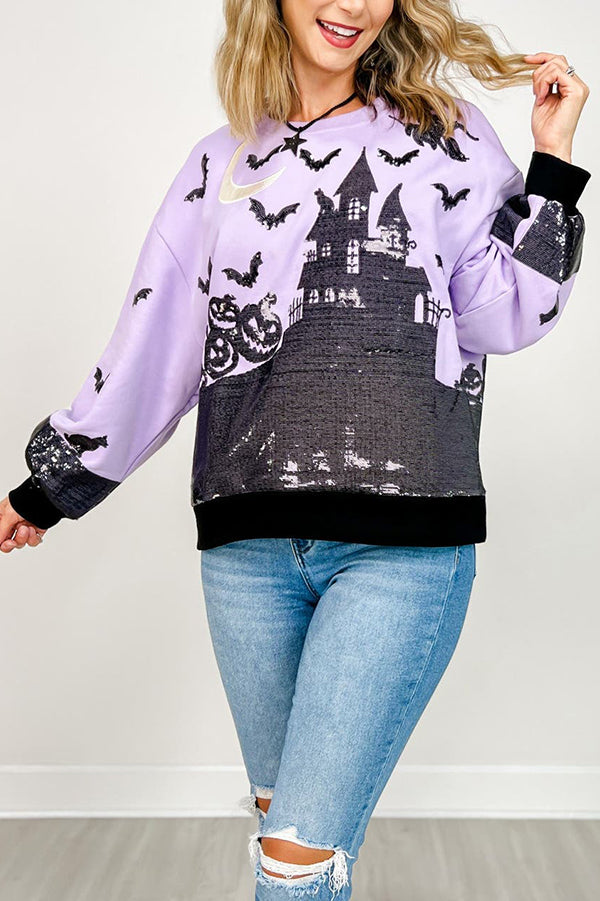 Casual Halloween House Sweatshirt