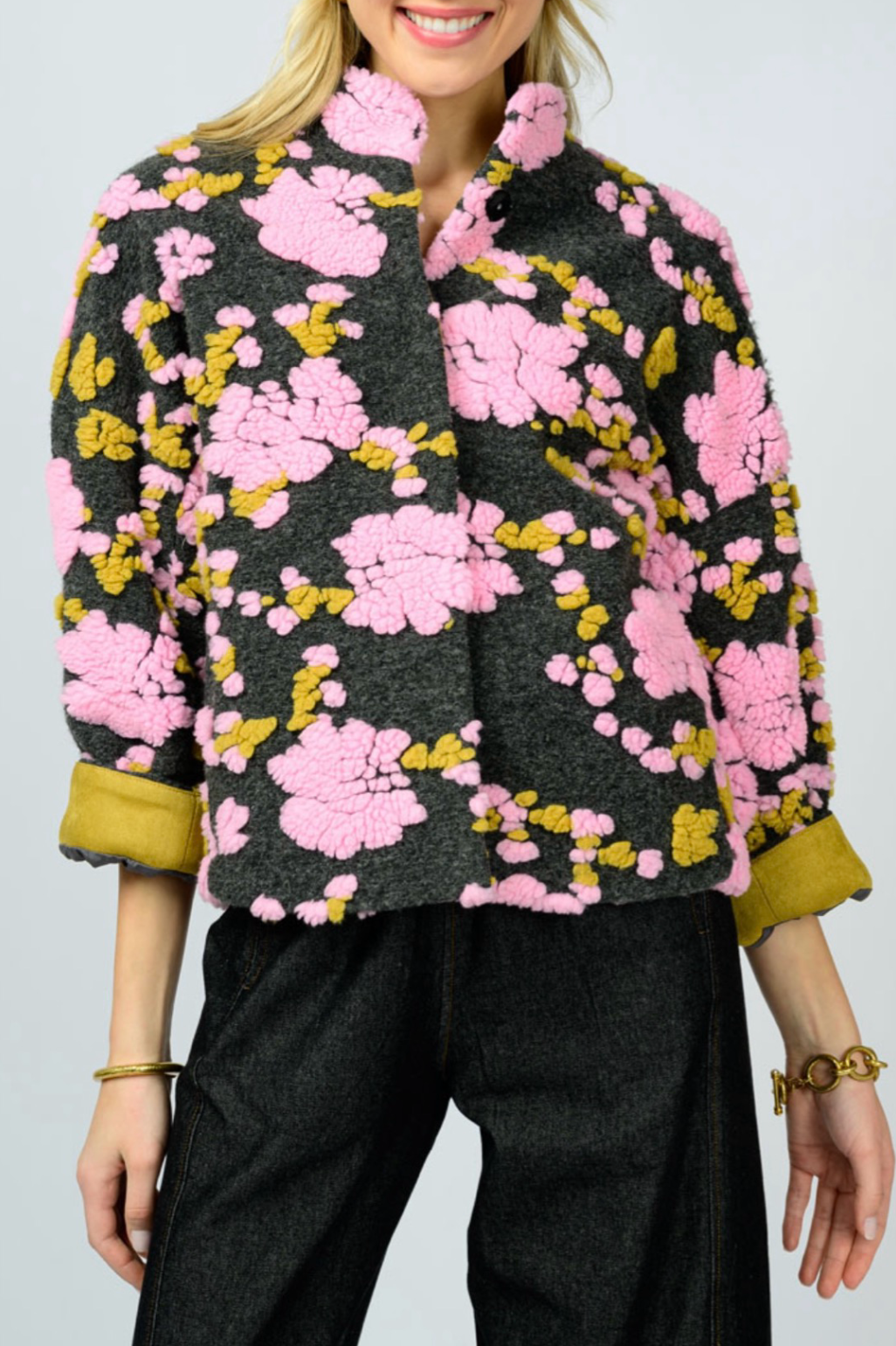 Puff Floral Short Jacket