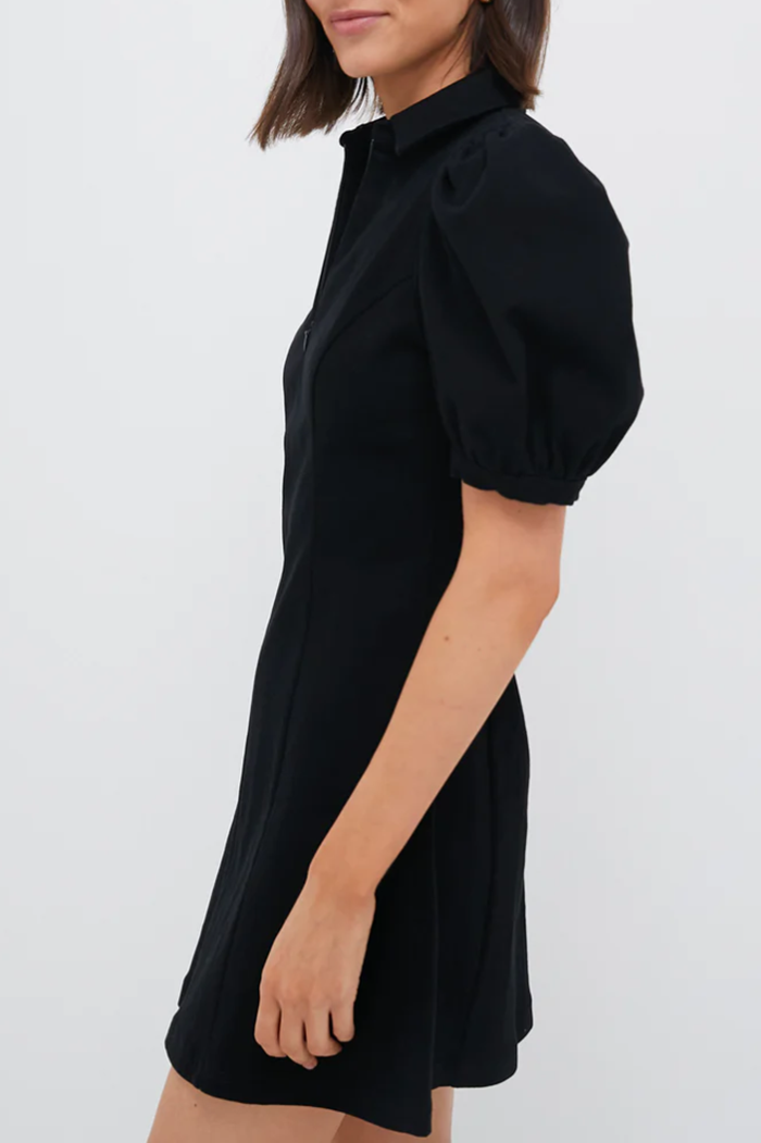 Front Zip Denim Dress