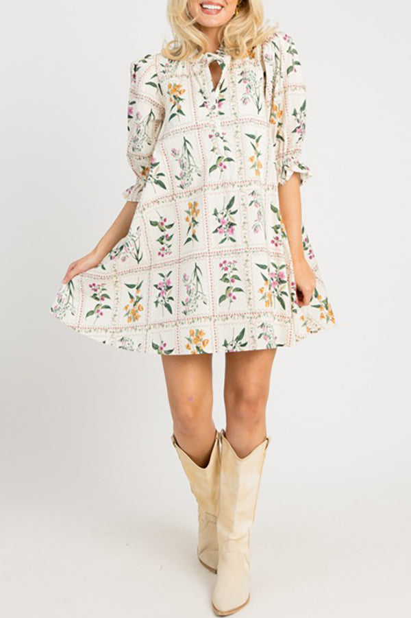 Botanic Blocks Swing Dress