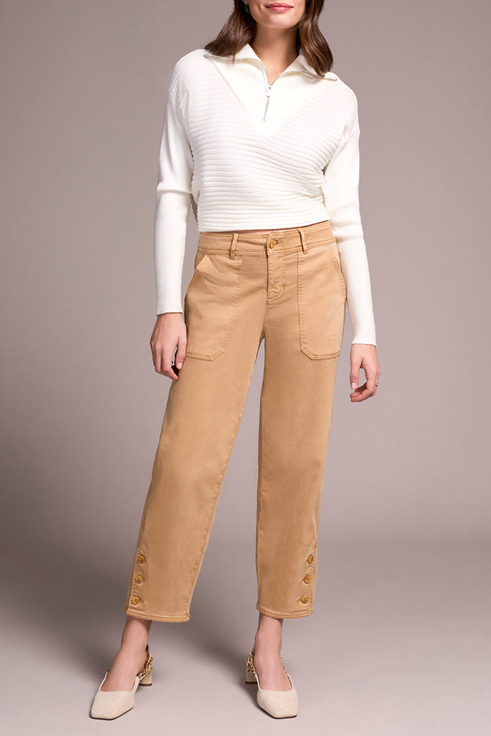 Stretch Twill Patch Pocket Ankle Pants