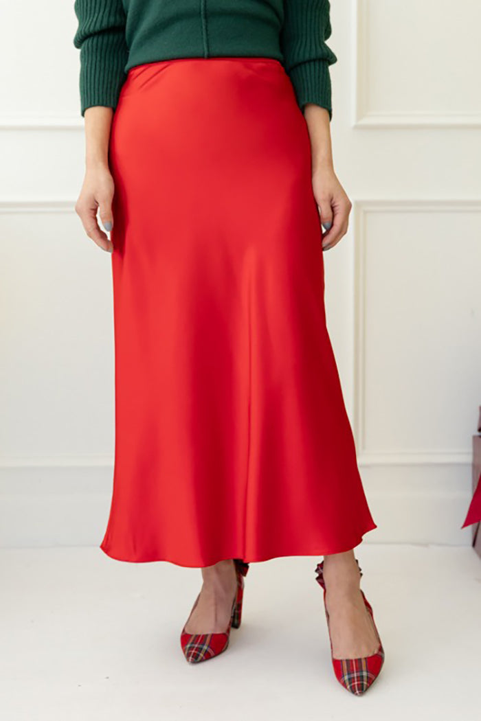 Holiday A-Line Midi Skirt