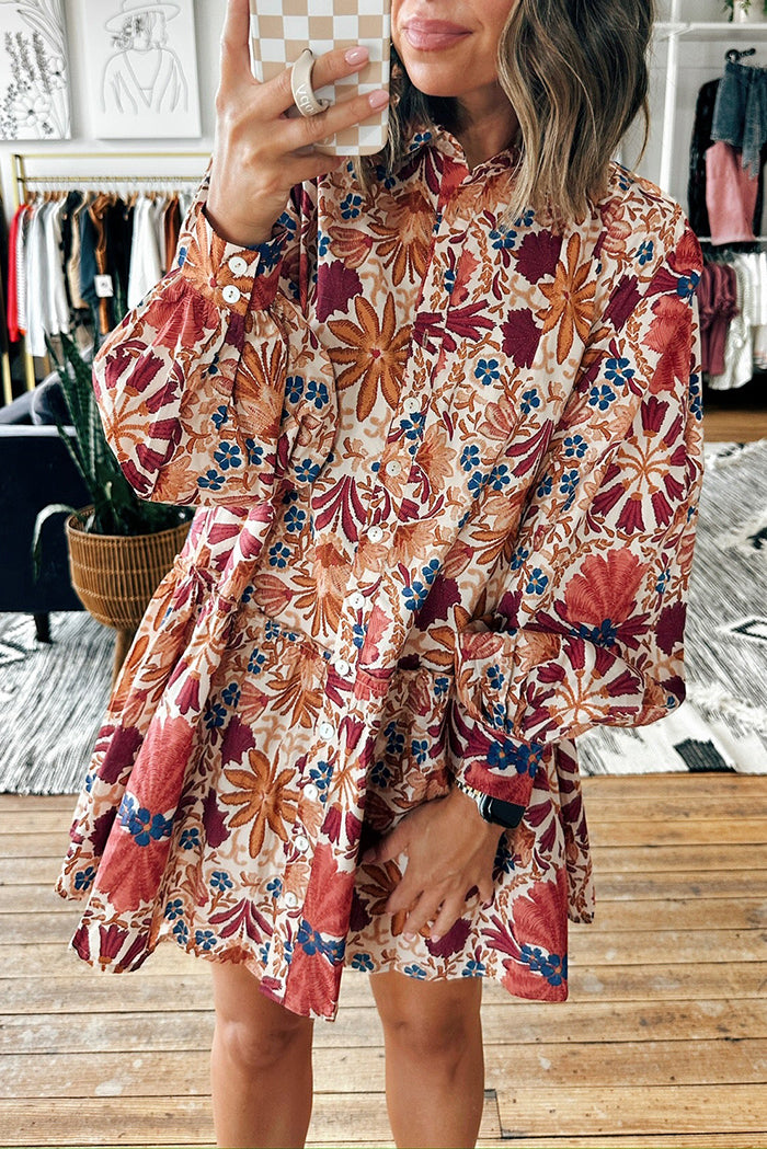 Casual Bold Floral Dress