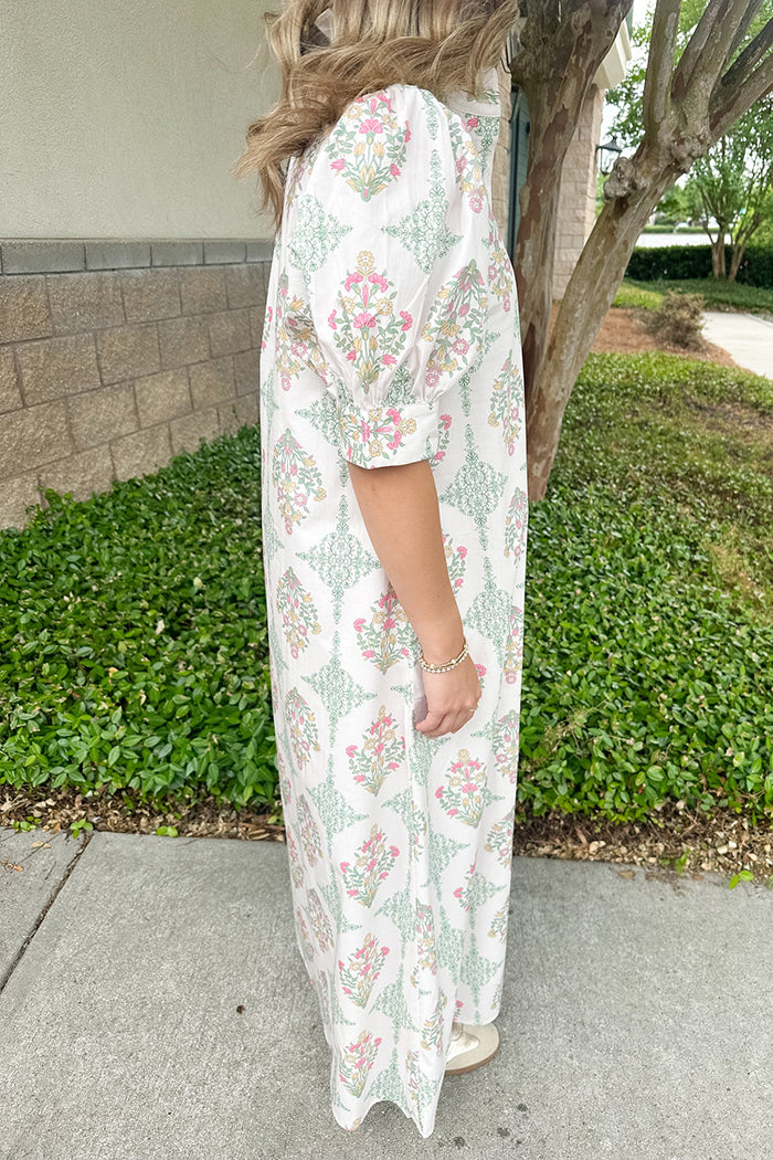 Floral Button Down Maxi Dress