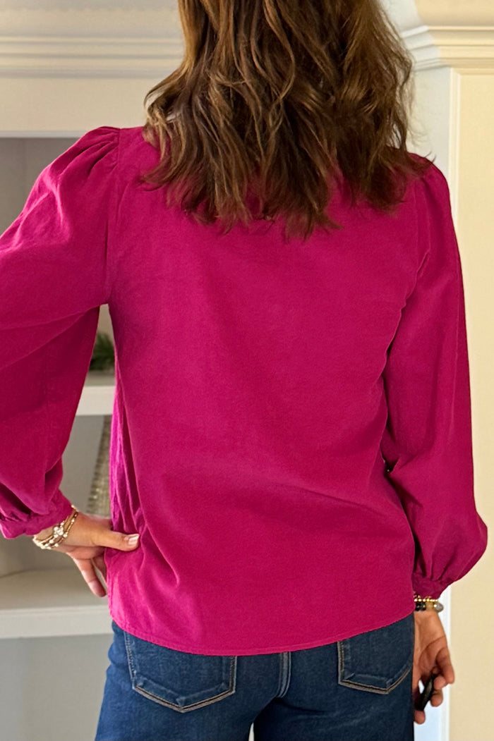 Casual Muse Corduroy Blouse