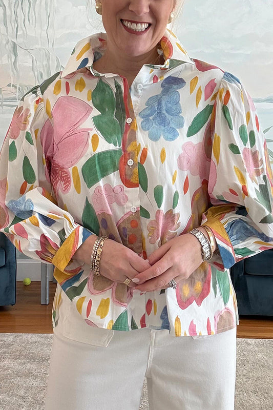 Casual Floral Pattern Top