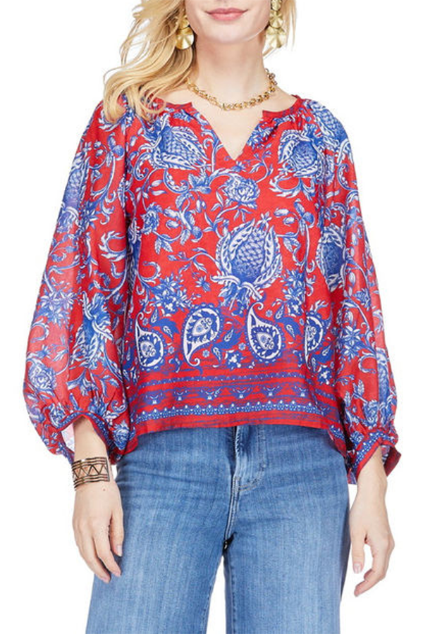 Casual V-Neck Long Sleeve Top