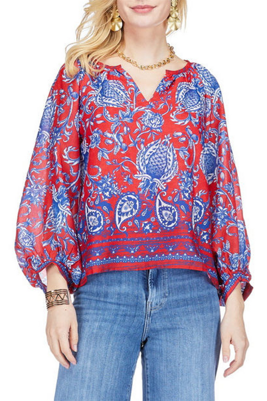 Casual V-Neck Long Sleeve Top